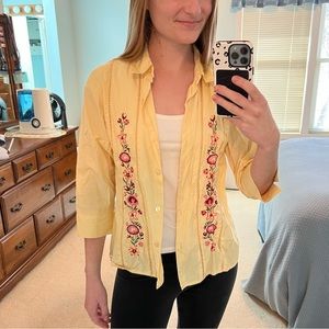 Vintage embroidered floral top